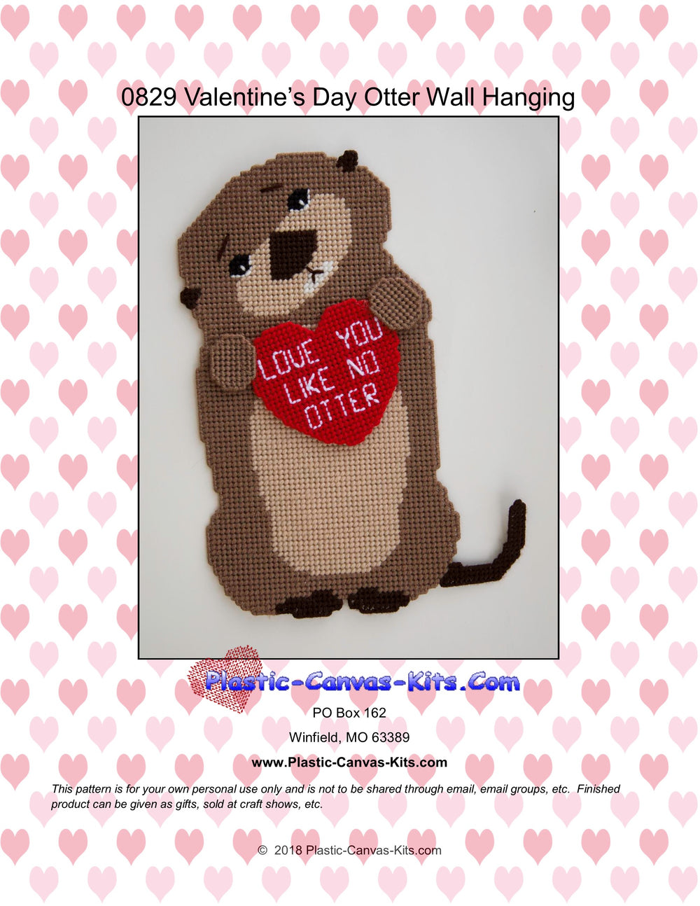 Love you Like no Otter Wall Hanging