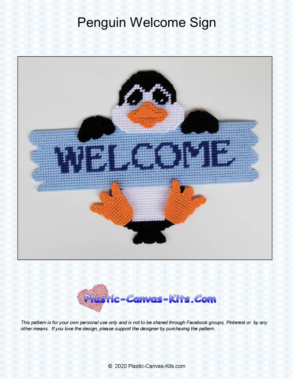 Penguin Welcome Sign