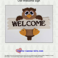 Cute Owl Welcome Sign