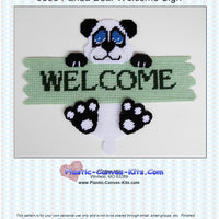 Panda Bear Welcome Sign