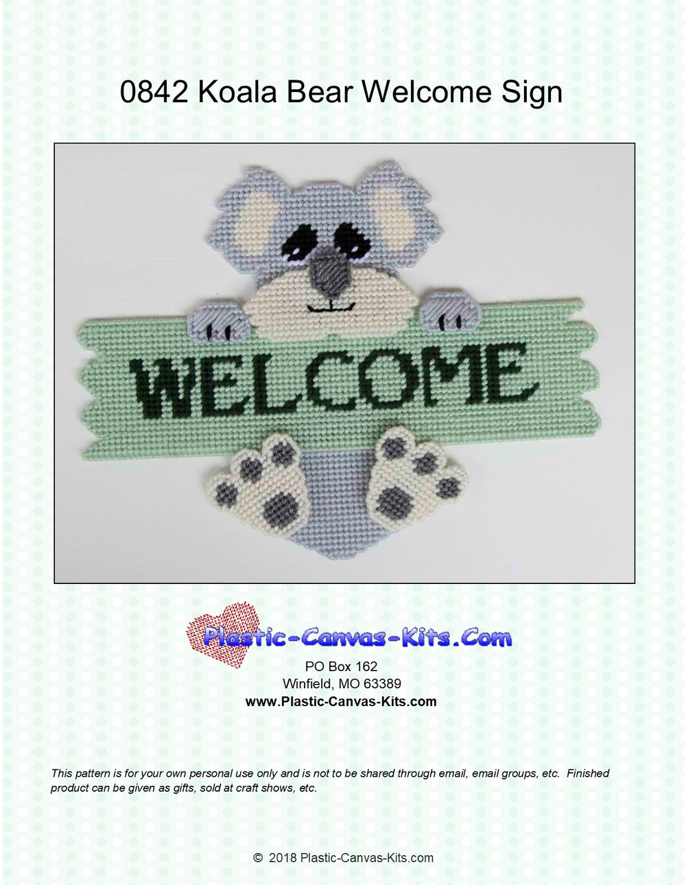 Koala Bear Welcome Sign