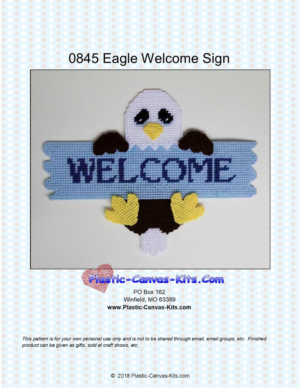 Cute Eagle Welcome Sign