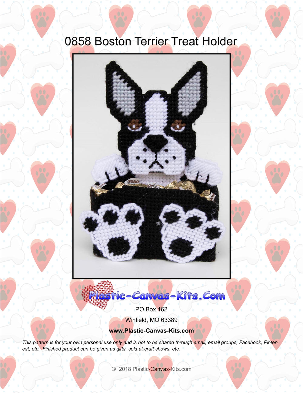 Boston Terrier Treat Holder