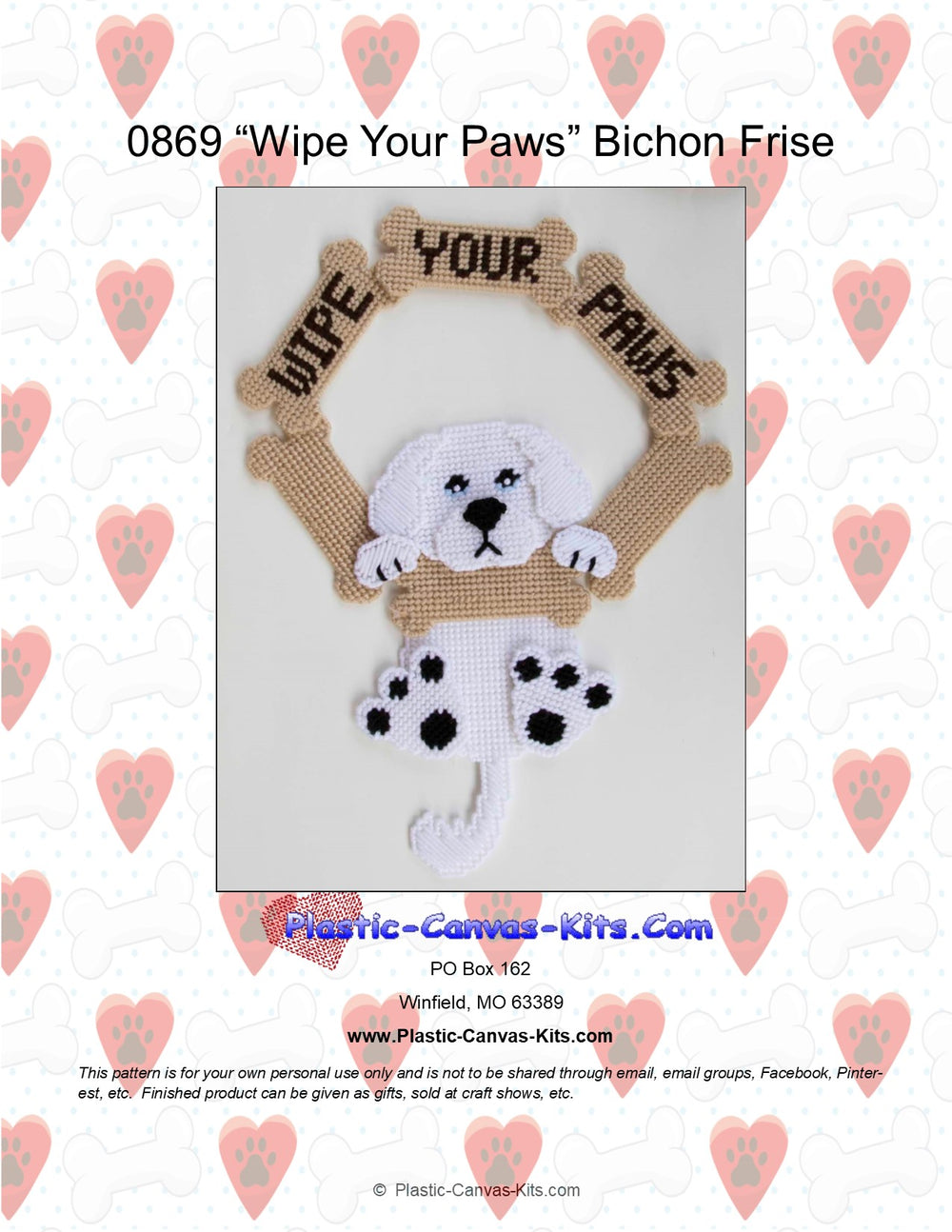 Bichon Frise- Wipe You Paws