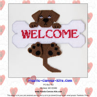 Chocolate Labrador Retriever Welcome Bone