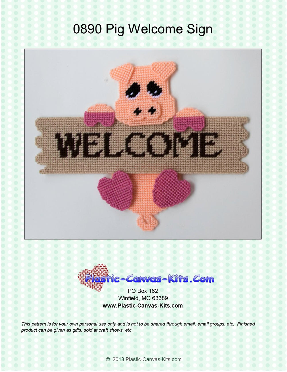 Pig Welcome Sign