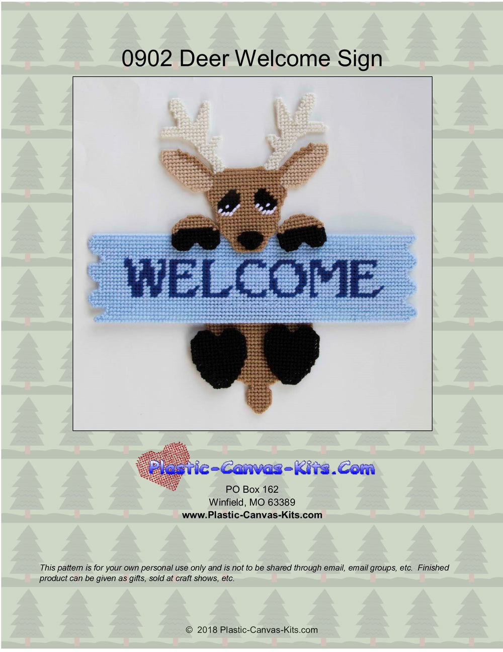 Cute Deer Welcome Sign