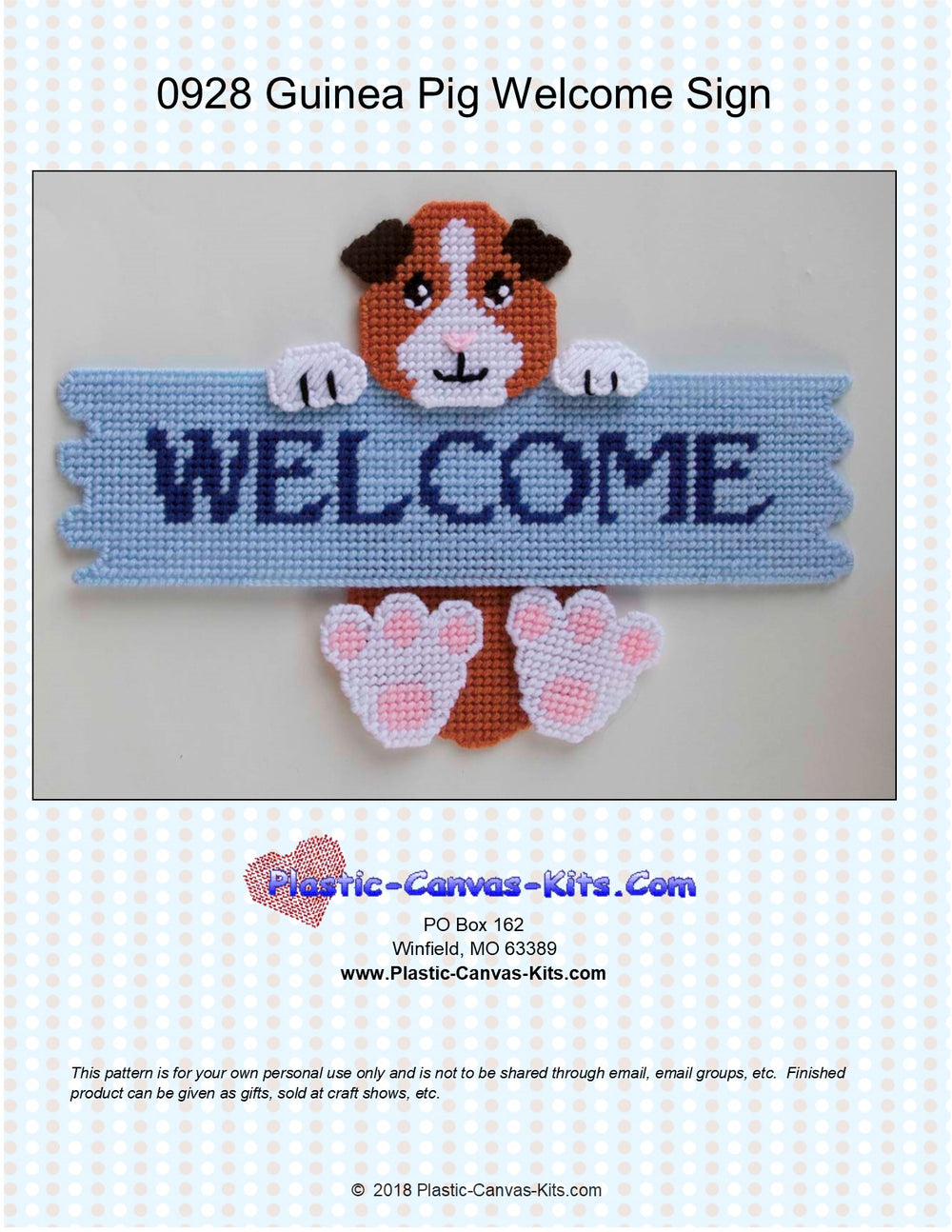 Guinea Pig Welcome Sign