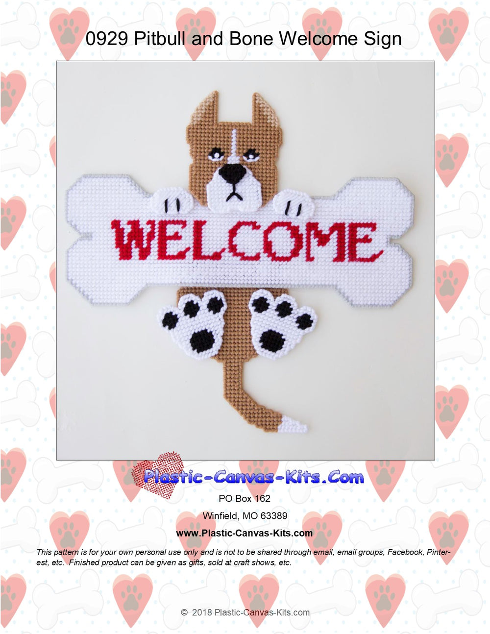 Pitbull Welcome Bone
