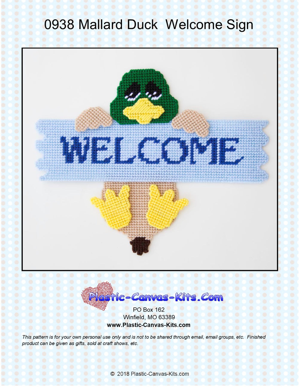 Mallard Duck Welcome Sign