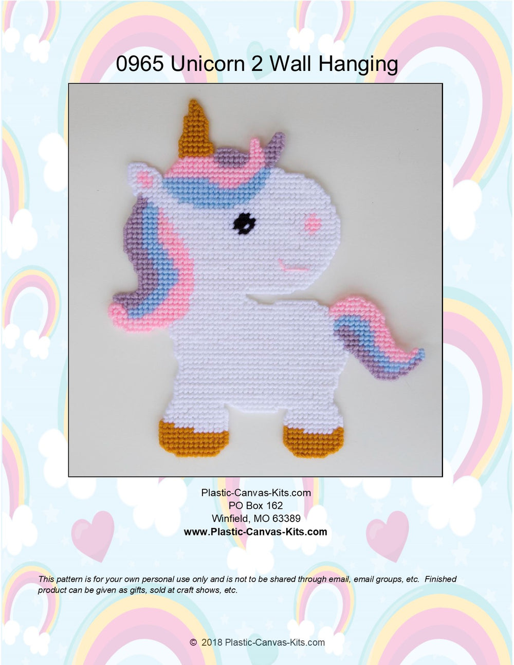 Unicorn 2 Wall Hanging