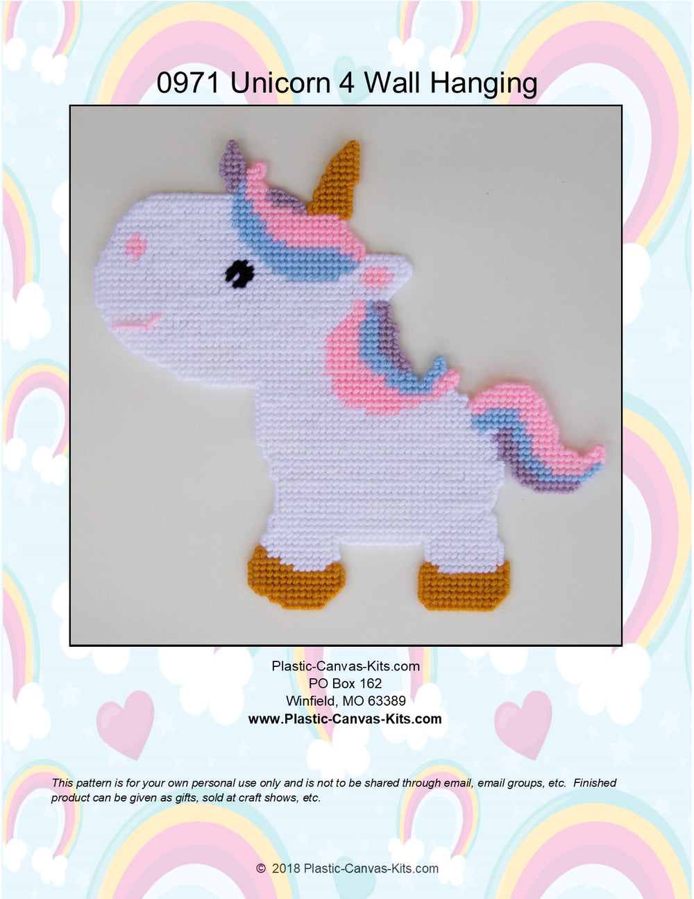 Unicorn 4 Wall Hanging