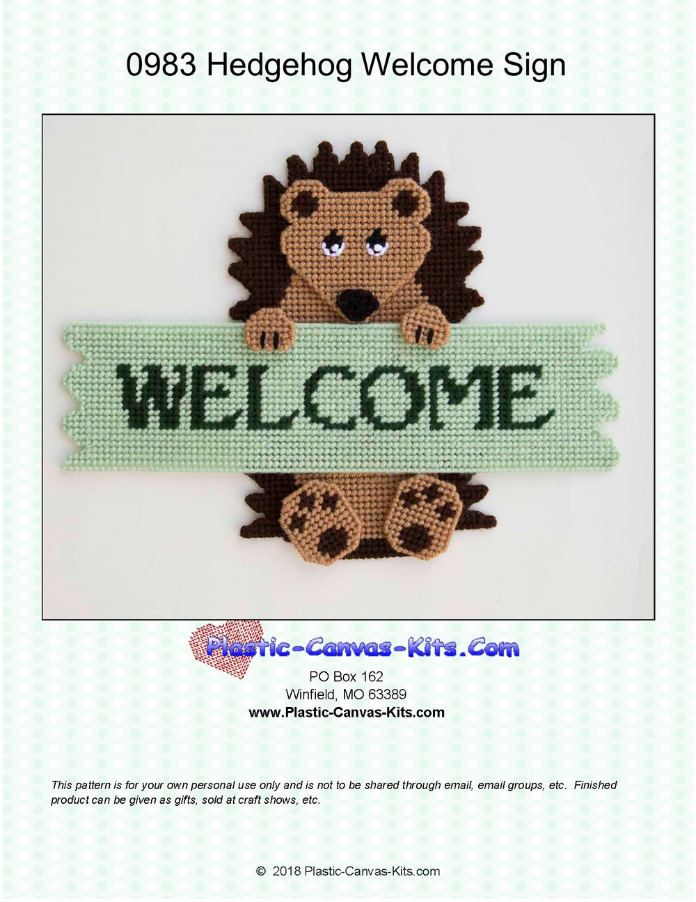 Hedgehog Welcome Sign