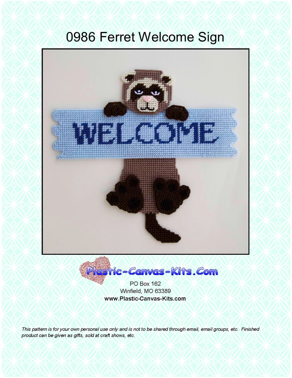 Ferret Welcome Sign