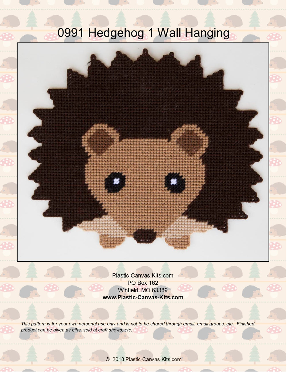 Hedgehog 1 Wall Hanging