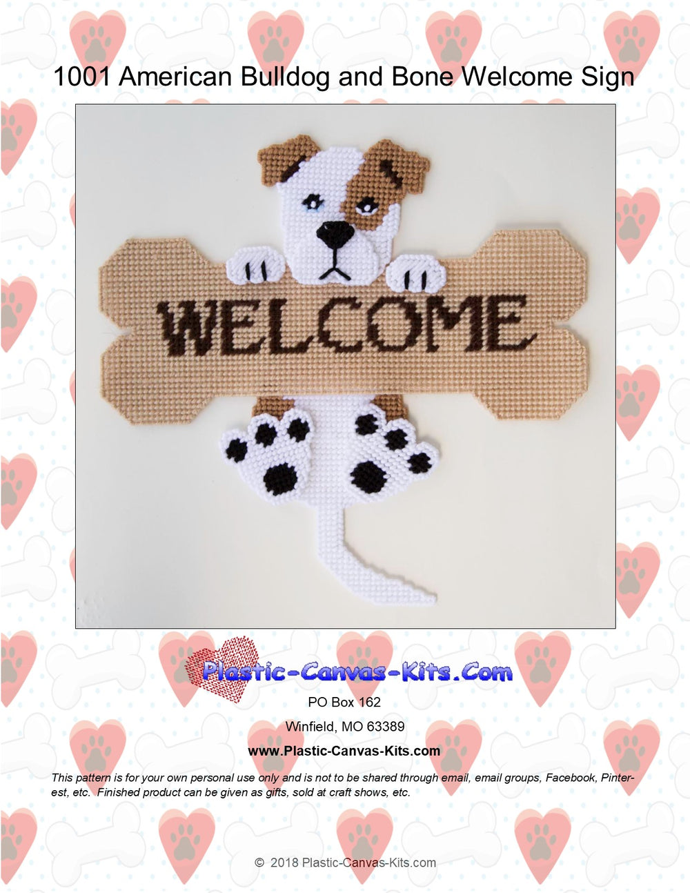 American Bulldog Welcome Bone