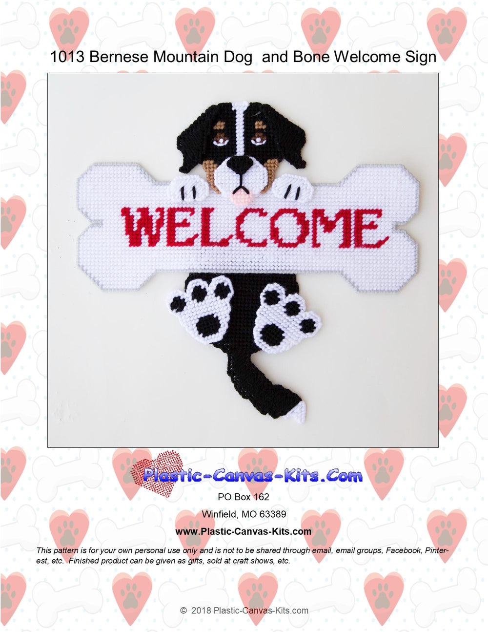 Bernese Mountain Dog Welcome Bone