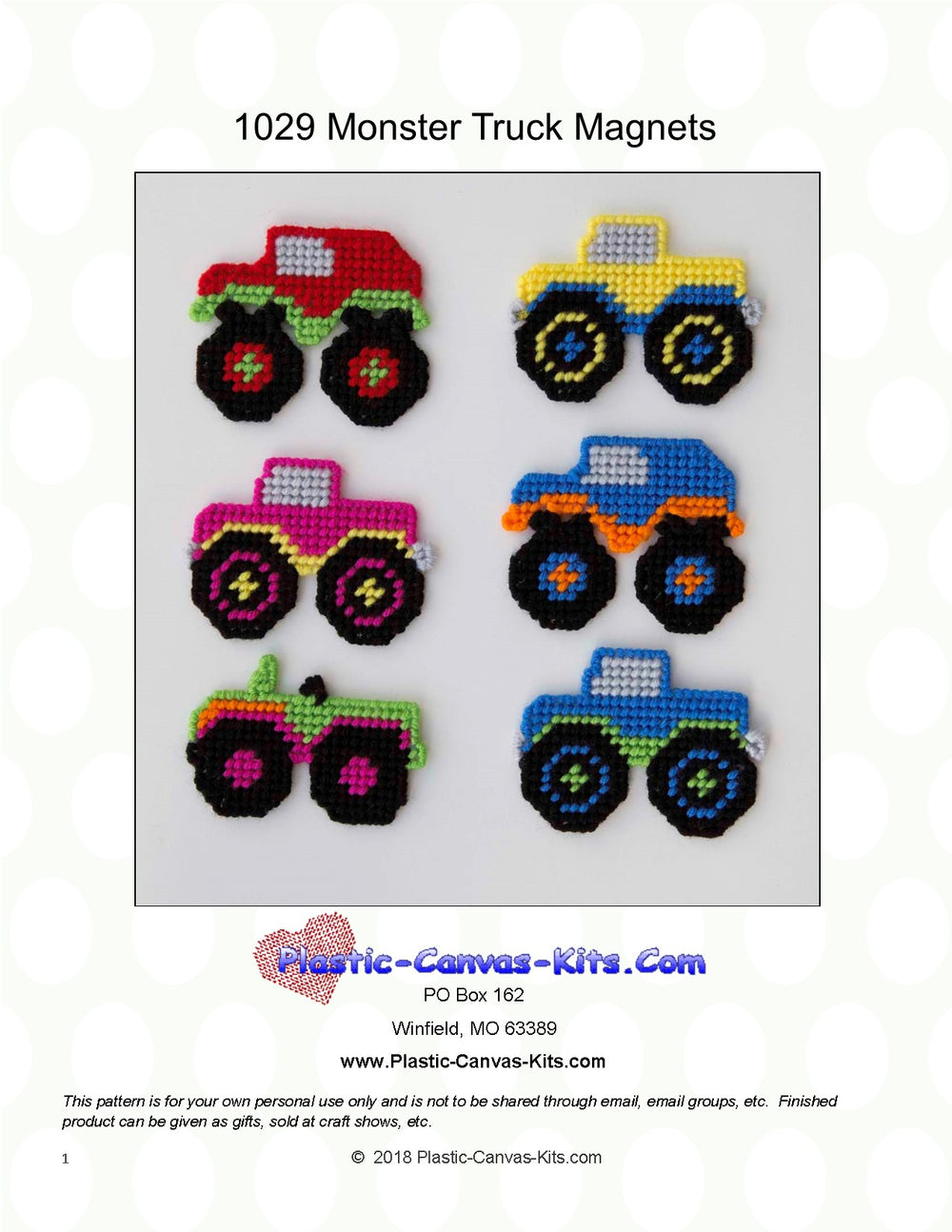 Monster Truck Magnet Set