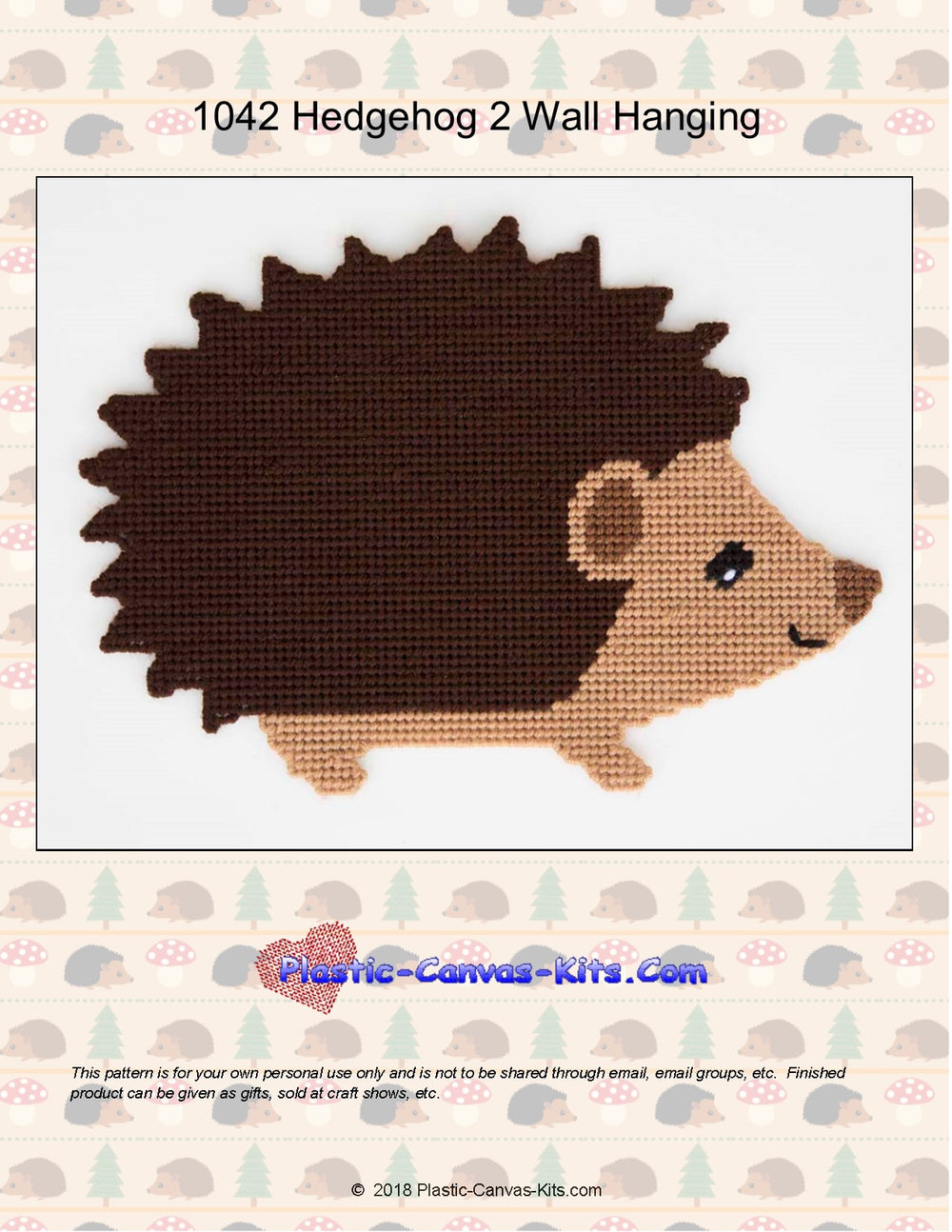 Hedgehog 2 Wall Hanging