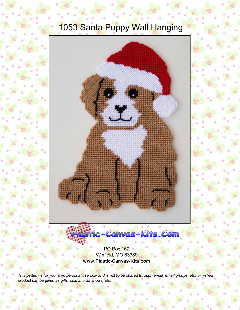 Christmas Puppy Dog Wall Hanging