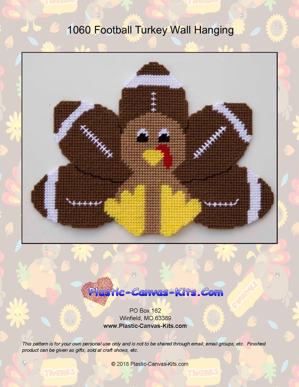 Football Turkey Wall Hanging