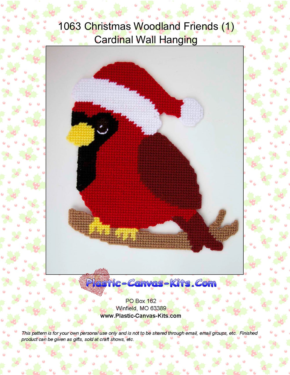 Christmas Cardinal Wall Hanging