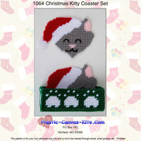 Christmas Kitty Coaster Set