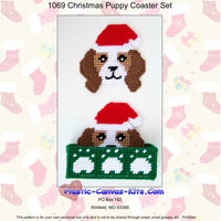 Christmas Puppy Dog  Coaster Set