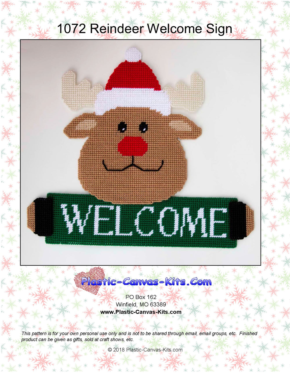 Reindeer Welcome Sign