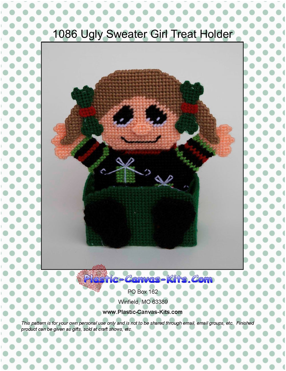 Christmas Ugly Sweater Girl Treat Holder