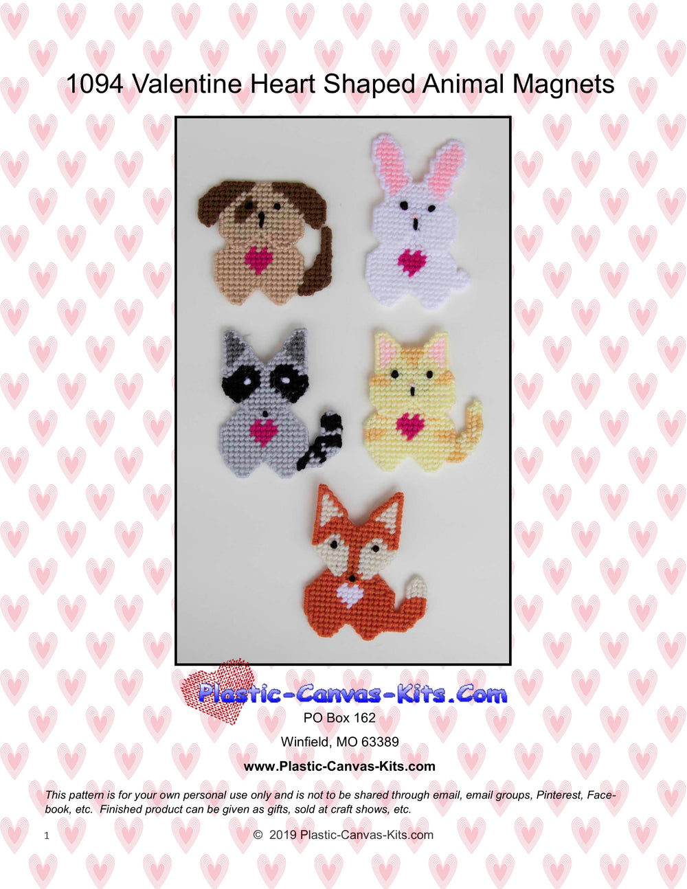 Heart Shaped Animal Magnets