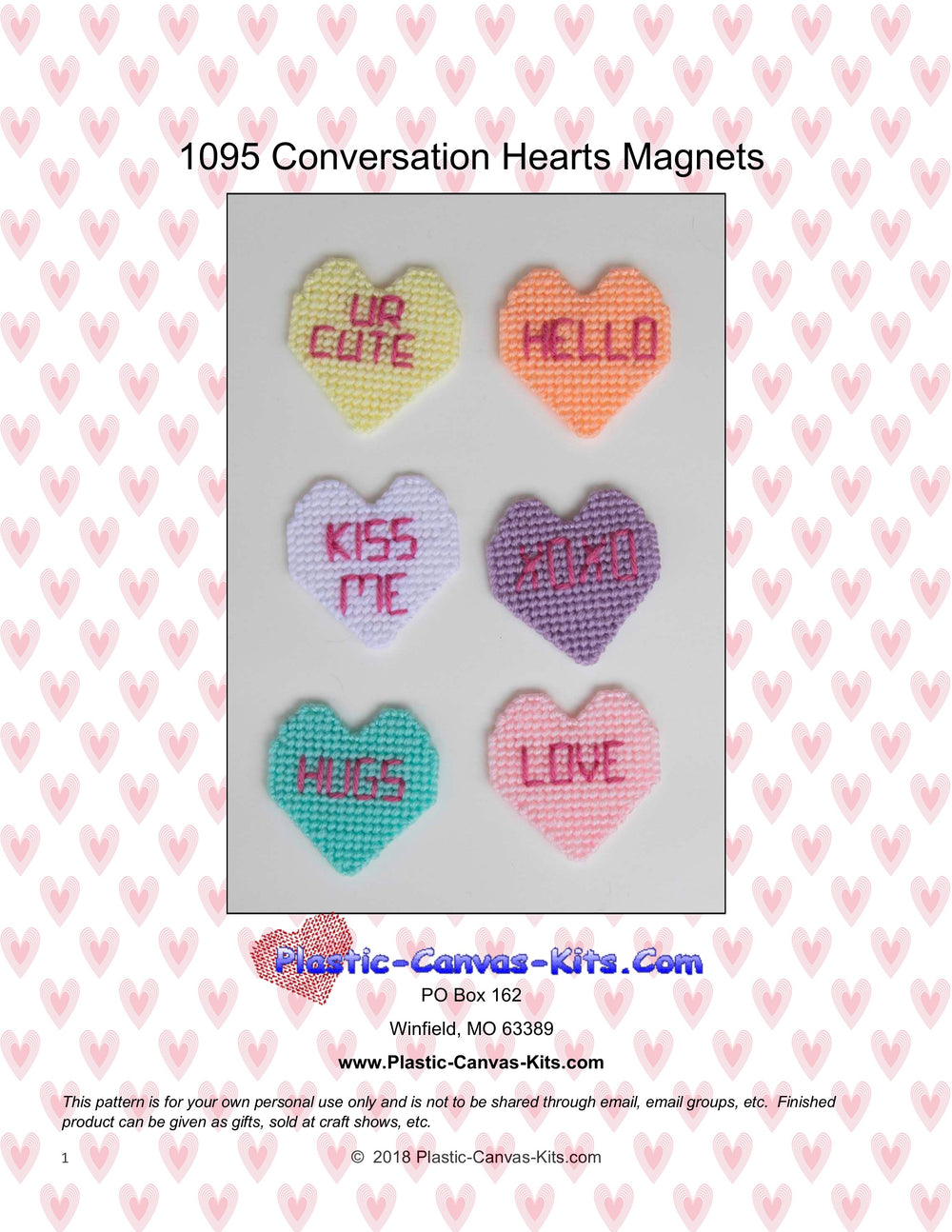 Conversation Heart Magnets
