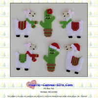 Llama and Cactus Christmas Ornaments