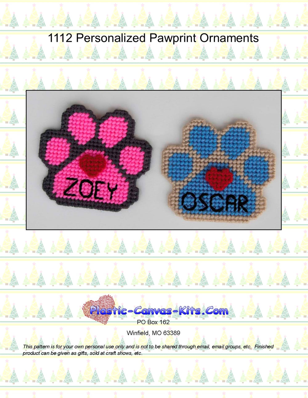 Personalized Pawprint Christmas Ornaments