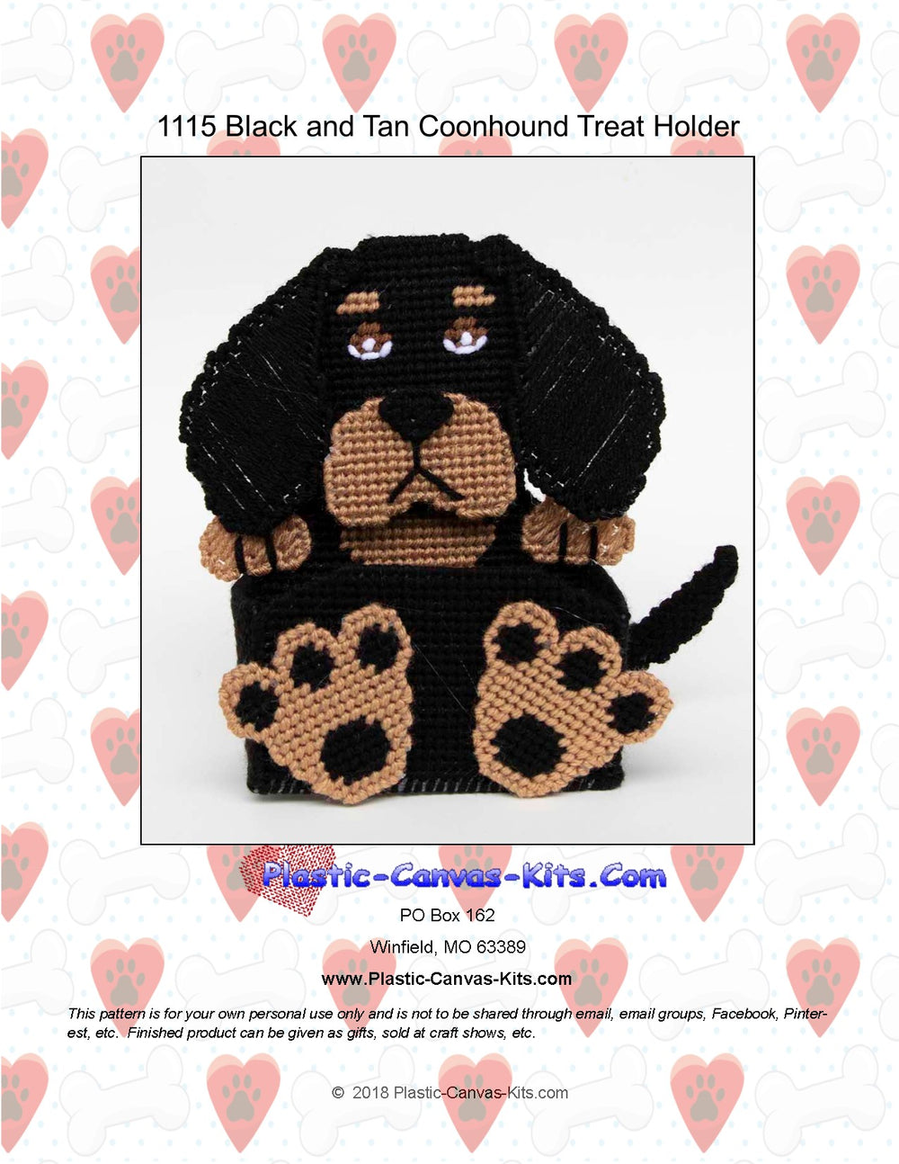 Black and Tan Coonhound Treat Holder