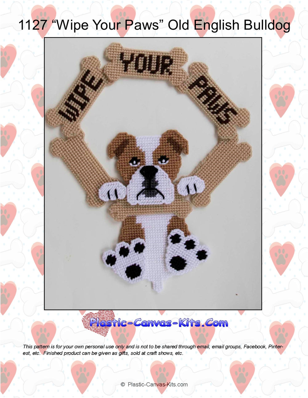 Old English Bulldog -Wipe Your Paws