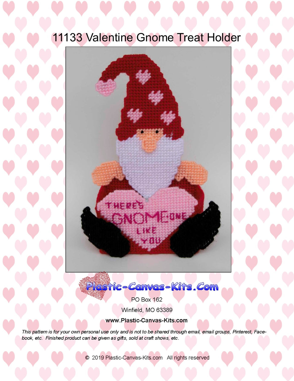 Valentine's Day Gnome Treat Holder