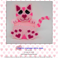 Valentine's Pink Cat Treat Holder