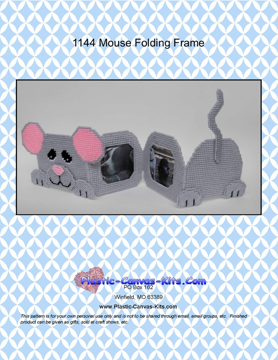 Mouse Folding Picture Frame| Plastic-Canvas-Kits.com