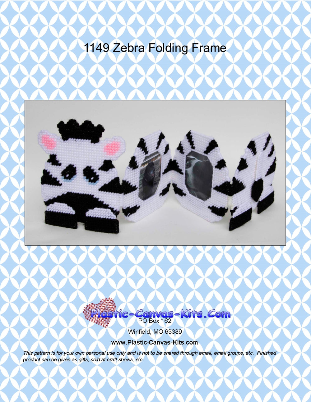 Zebra Folding Picture Frame