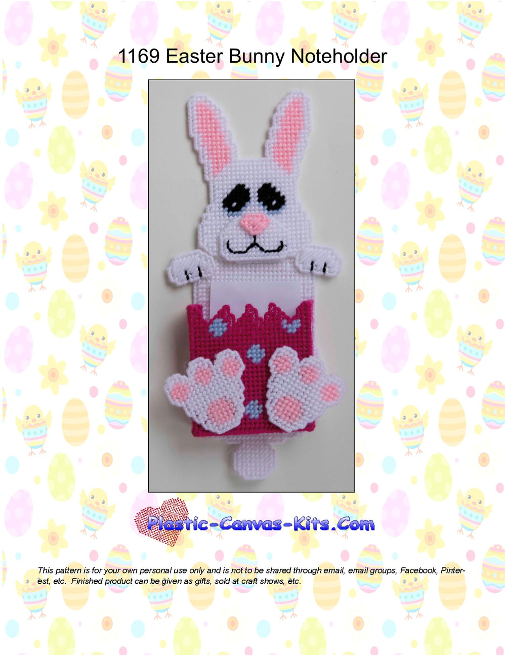 Easter Bunny Note Holder