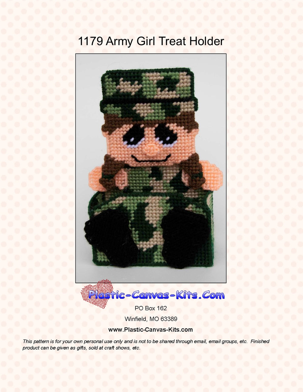 Army Girl Treat Holder