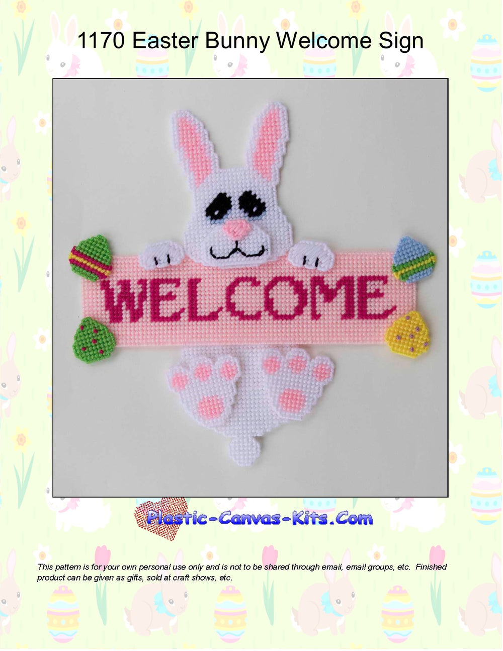 Easter Bunny Welcome Sign