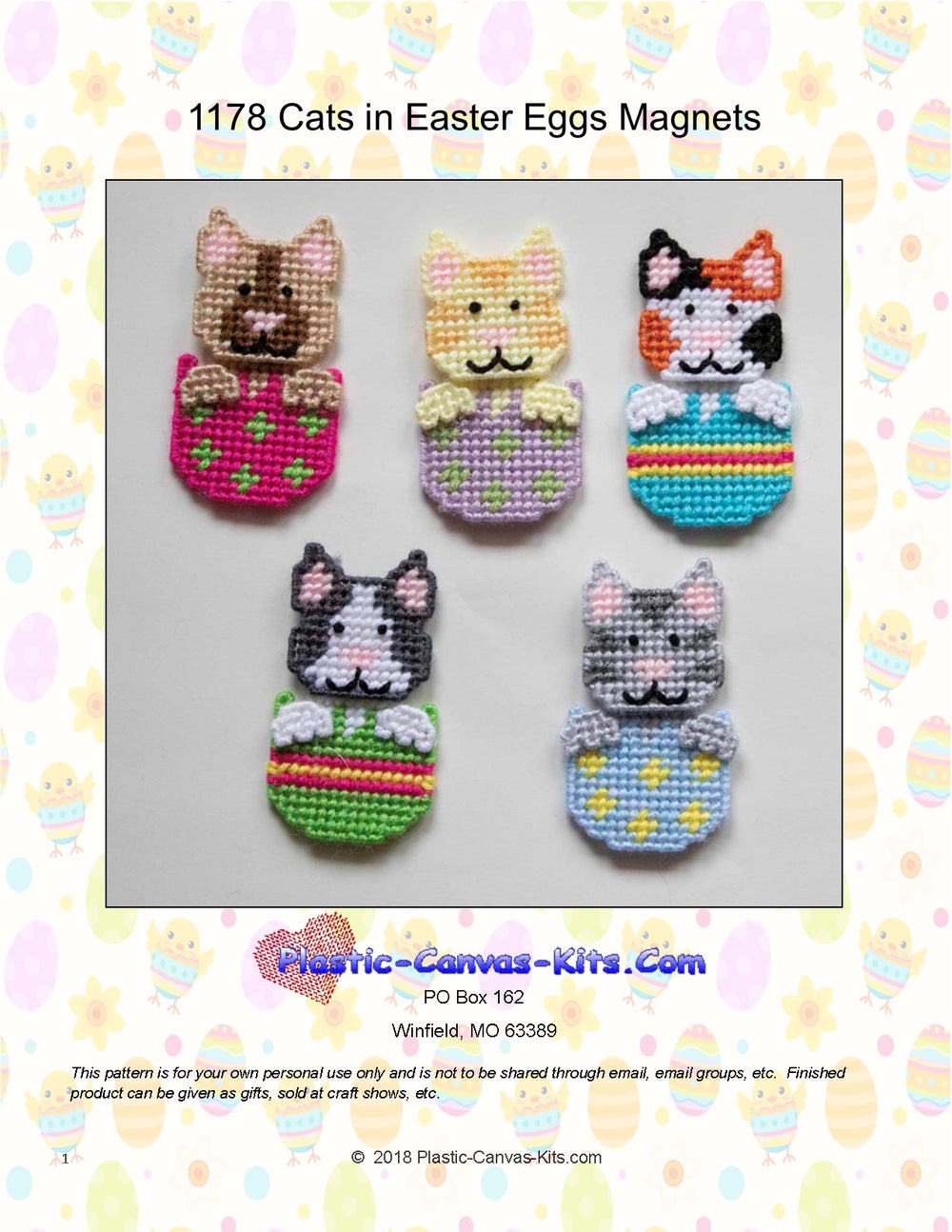 Cats in Easter Eggs Magnets