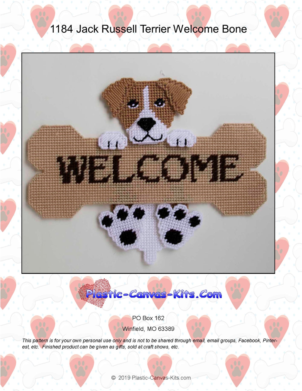 Jack Russell Terrier Welcome Bone