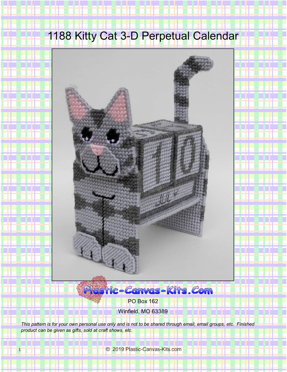 Kitty Cat Perpetual Calendar