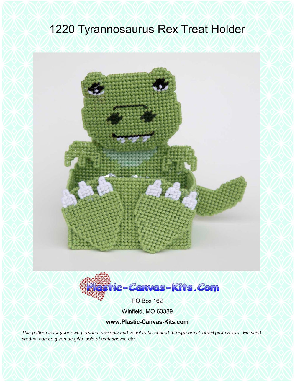 Tyrannosaurus Rex Treat Holder