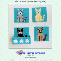 Cats Square Coaster Set