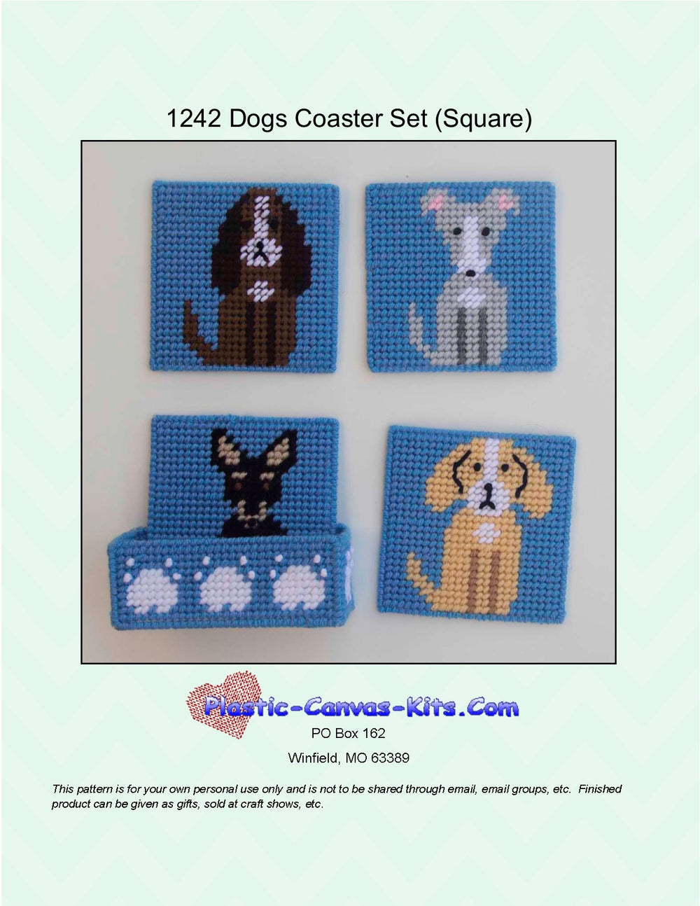 Dogs Square Coaster