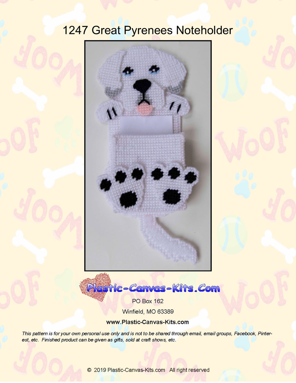 Great Pyrenees Note Holder